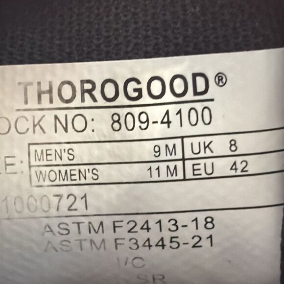 Thorogood 809-4100 Men’s AST Low Brown Black Work Comp Toe Shoe Size 9 - Picture 7 of 10